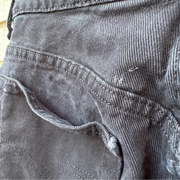 Levi’s Silvertab Loose Black Raw Hem High Rise Jeans Vintage 90s - Picture 10 of 11